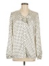 East5th Polka Dots Ivory Long Sleeve Blouse Size L - photo 1