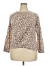 Como Blu Animal Print Tan 3/4 Sleeve Top Size XXL - photo 1