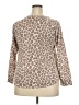 Como Blu Animal Print Tan 3/4 Sleeve Top Size XXL - photo 2