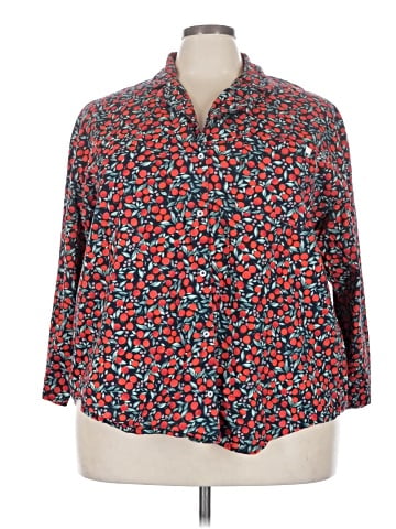 Only 3/4 Sleeve Button-Down Shirt (view 1)