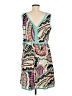 Miss Sixty 100% Polyester Paisley Teal Casual Dress Size 12 - photo 2