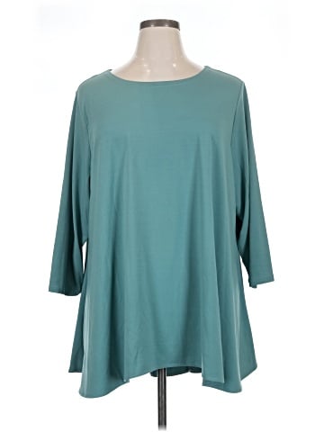 Joan Vass 3/4 Sleeve Top (view 1)