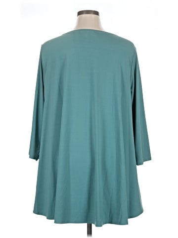 Joan Vass 3/4 Sleeve Top (view 2)