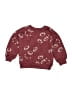 Cat & Jack Hearts Burgundy Pullover Sweater Size 3T - photo 1