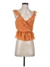 Express 100% Polyester Orange Sleeveless Blouse Size XS - photo 1