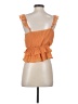 Express 100% Polyester Orange Sleeveless Blouse Size XS - photo 2