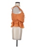 Express 100% Polyester Orange Sleeveless Blouse Size XS - photo 4