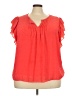 Zac & Rachel 100% Polyester Orange Short Sleeve Blouse Size 3X - photo 1
