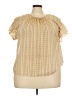 Zac & Rachel 100% Polyester Yellow Short Sleeve Blouse Size 3X - photo 1
