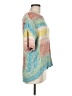 Pilcro Color Block Teal Poncho Size M - photo 4