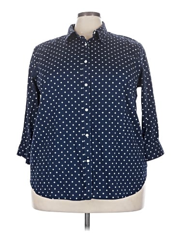 Chaps 3/4 Sleeve Button-Down Shirt (view 1)