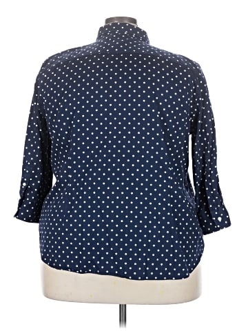 Chaps 3/4 Sleeve Button-Down Shirt (view 2)