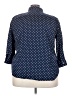 Chaps 100% Cotton Polka Dots Blue 3/4 Sleeve Button-Down Shirt Size 3X - photo 2