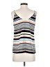 The Limited 100% Polyester Stripes Blue Sleeveless Top Size S - photo 2