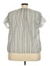 Zac & Rachel 100% Polyester Silver Short Sleeve Blouse Size 3X - photo 2