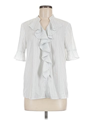 Karl Lagerfeld Paris Short Sleeve Blouse (view 1)