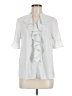 Karl Lagerfeld Paris 100% Polyester Silver Short Sleeve Blouse Size M - photo 1