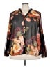 Worthington 100% Polyester Floral Black Long Sleeve Blouse Size 3X - photo 1