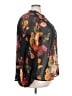 Worthington 100% Polyester Floral Black Long Sleeve Blouse Size 3X - photo 4