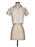 Love Notes Ivory Short Sleeve Blouse Size S - photo 1