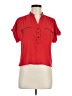 My Michelle 100% Polyester Red Short Sleeve Blouse Size M - photo 1