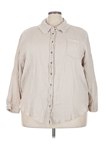Zenana 3/4 Sleeve Button-Down Shirt (view 1)