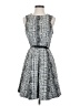 Eva Longoria Tweed Gray Cocktail Dress Size 0 - photo 1