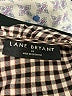 Lane Bryant Houndstooth Silver Long Sleeve Blouse Size 20 - photo 7