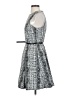 Eva Longoria Tweed Gray Cocktail Dress Size 0 - photo 5