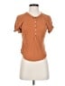 Pilcro Brown Short Sleeve Top Size XS - photo 1