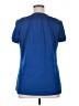 Cha Cha Vente Blue Short Sleeve Blouse Size XL - photo 2
