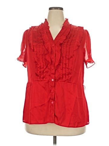 Worthington Short Sleeve Blouse (view 1)