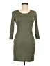 Say What? Solid Green Casual Dress Size M - photo 1