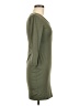 Say What? Solid Green Casual Dress Size M - photo 4