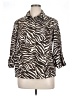 Charter Club 100% Spandex Animal Print Brown Jacket Size 1X - photo 1