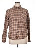 Volcom Plaid Brown Long Sleeve Button-Down Shirt Size 14 - photo 1