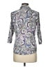 212 Collection Paisley Purple 3/4 Sleeve Button-Down Shirt Size M - photo 2