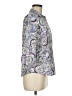 212 Collection Paisley Purple 3/4 Sleeve Button-Down Shirt Size M - photo 4