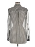 Diane von Furstenberg Houndstooth Silver Long Sleeve Blouse Size 8 - photo 2