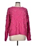 Liza Byrd 100% Acrylic Hearts Pink Pullover Sweater Size L - photo 1
