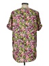 Crown & Ivy Floral Pink Short Sleeve Blouse Size L - photo 2