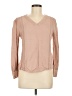 Hinge 100% Viscose Tan Long Sleeve Blouse Size M - photo 1