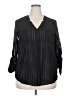 metaphor 100% Polyester Black Long Sleeve Blouse Size XL - photo 1