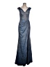 Cinderella Divine 100% Polyester Metallic Blue Cocktail Dress Size 12 - photo 1