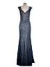Cinderella Divine 100% Polyester Metallic Blue Cocktail Dress Size 12 - photo 2