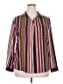 Jaclyn Smith 100% Polyester Stripes Ivory Long Sleeve Blouse Size XXL - photo 1