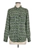 Alfani 100% Polyester Print Green Long Sleeve Blouse Size M - photo 1