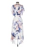 Marc New York 100% Polyester Print Blue Cocktail Dress Size 4 - photo 2