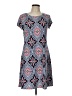 Tiana B. Print Blue Casual Dress Size 10 - photo 1