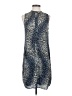 Collective Concepts 100% Polyester Animal Print Blue Cocktail Dress Size S - photo 1